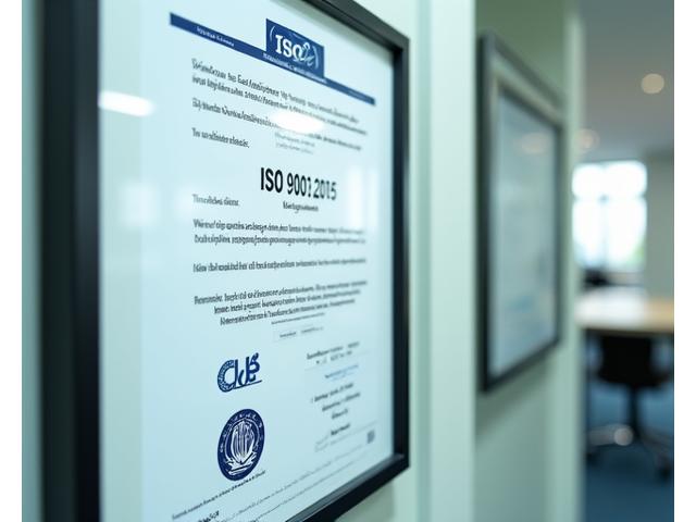 ISO 9001:2015 품질경영시스템 인증서 이미지